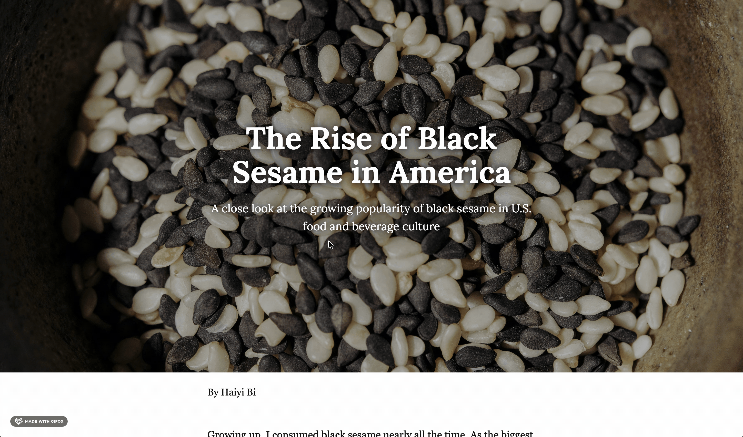 The Rise of Black Sesame in America