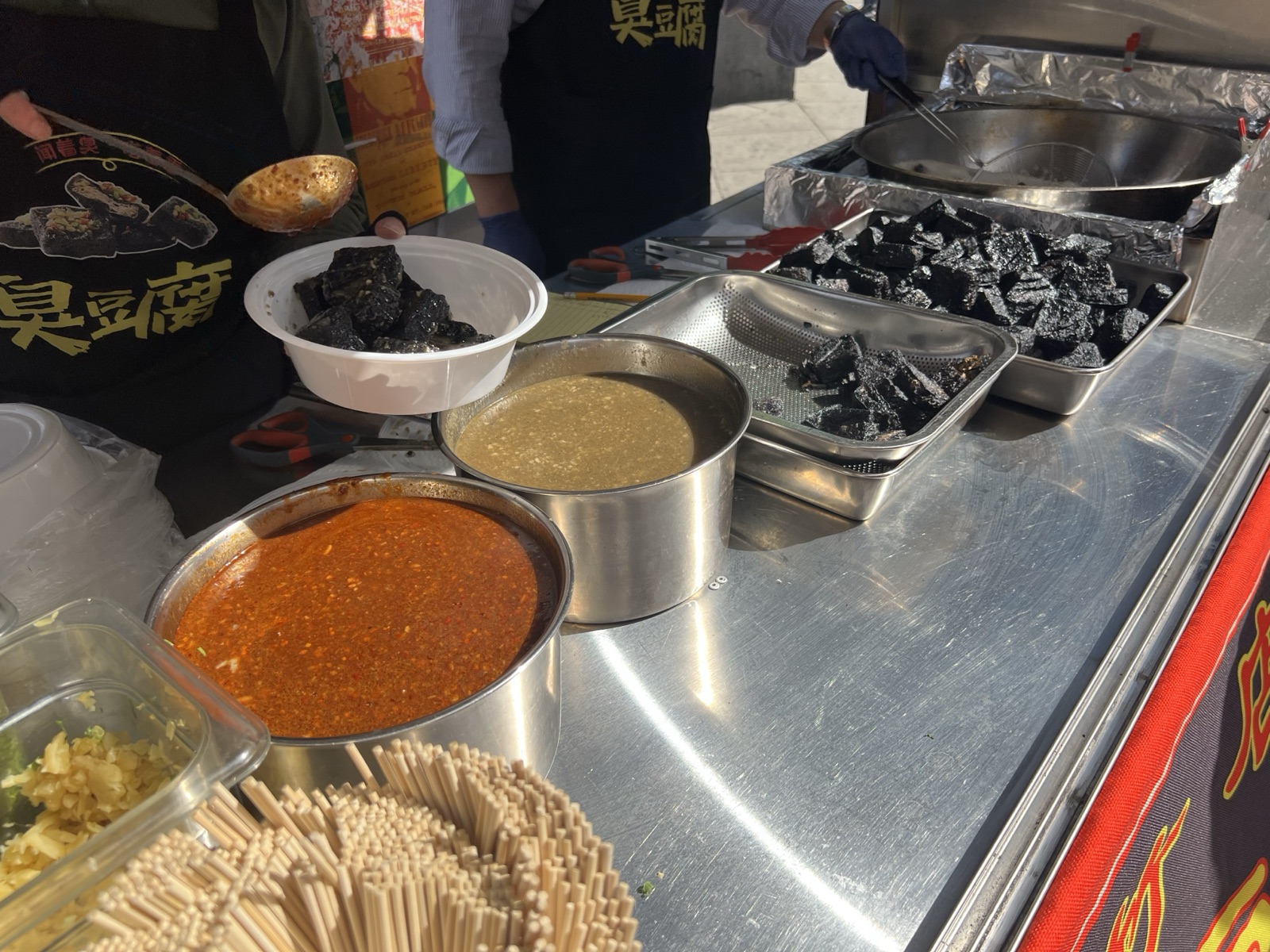 A stinky tofu food truck in Flushing, Queens