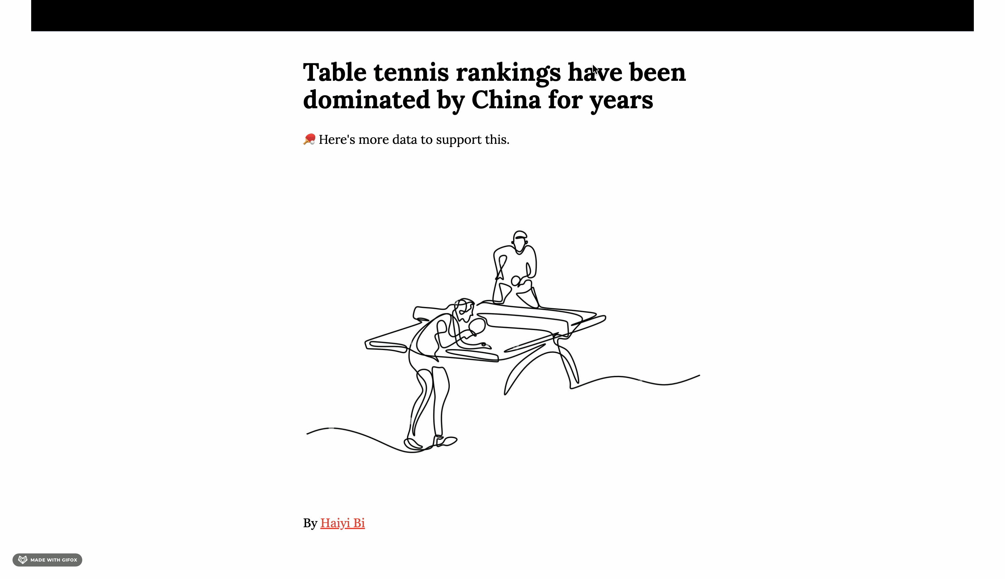 Table tennis rankings have been dominated by China for years